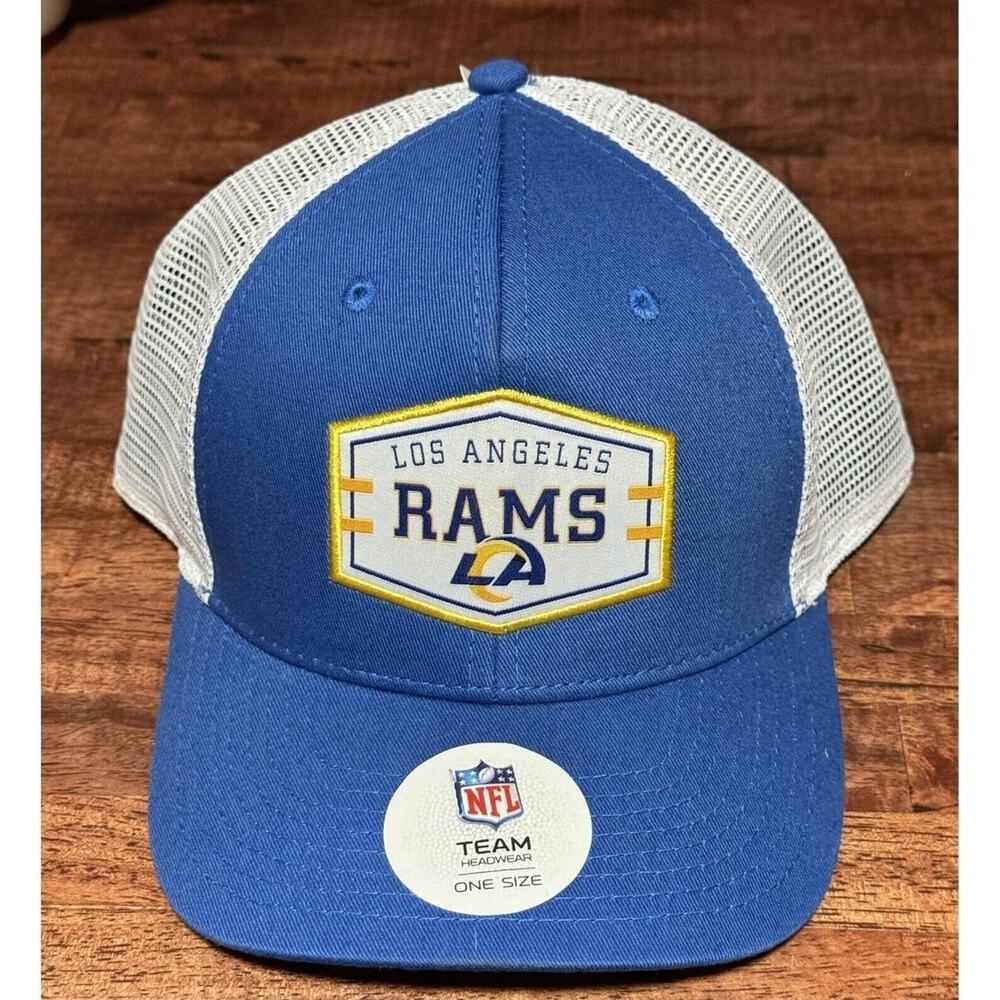 Los Angeles Rams Trucker Hat Embroidered Patch NWT Snap Back